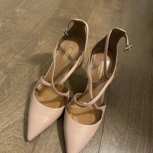 Aquazzura Nude Strappy Heels